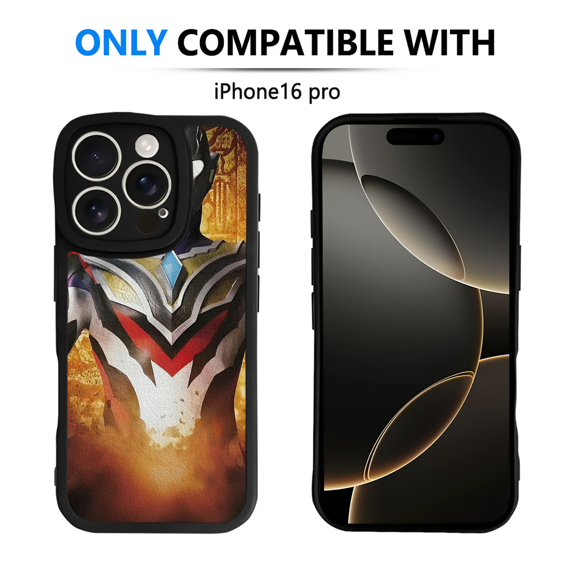 （画像用） ウルトラマン Ultraman 【iPhone 16シリーズ対応】シリコンスマホケース（レザー調） 材質：シリコン